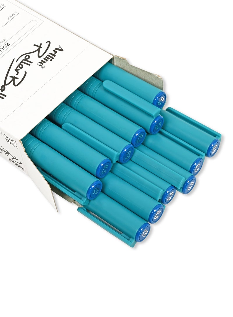 Artline 12 Pieces 4200 Roller Ball Pen, Acid Free, 0.5mm, Color: Blue - ARBNERB-4200BL - Image 5