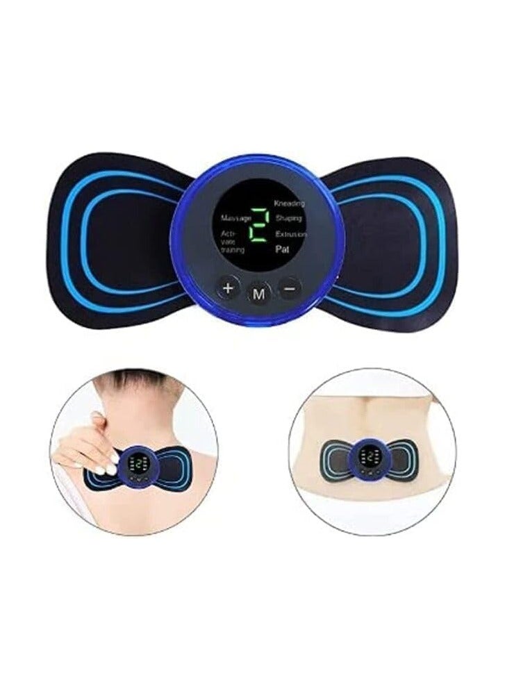 Ems Electric Foot Massagers Set with 1 Foot Massager and 1 Mini Neck Massager Pads Foot Massager Portable USB to Relieve Pain and Blood (MT04, BLACK) - Image 2