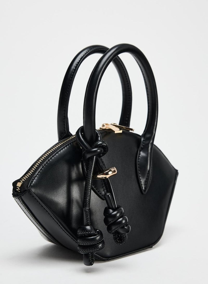 Zara DOUBLE HANDLE CITY BAG - Image 2
