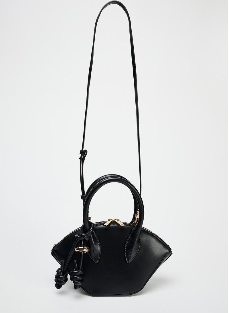 Zara DOUBLE HANDLE CITY BAG - Image 5