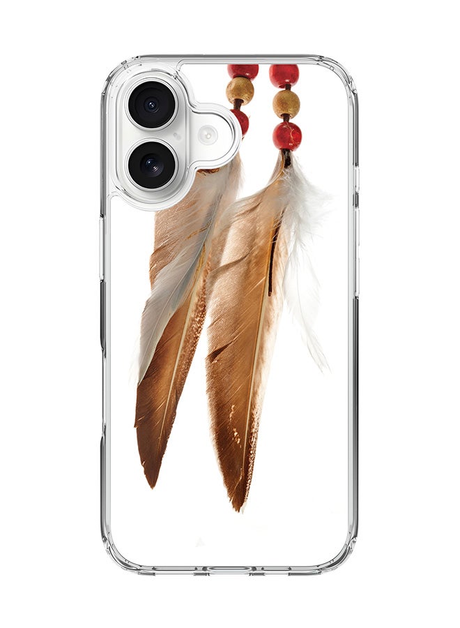 Stylizedd Classic Clear MagSafe Case for iPhone 17 , Hybrid Soft Case Flexible Edges Anti Drop TPU PC Gel Thin Transparent Cover [ Designed for iPhone 17 ] - Chief Longfeathers Full Print