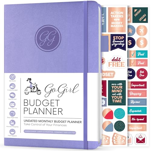 GoGirl Budget Planner – Monthly Financial Planner Organizer Budget Book. Expense Tracker Notebook Journal to Control Money, Compact (Lavender) - Image 1