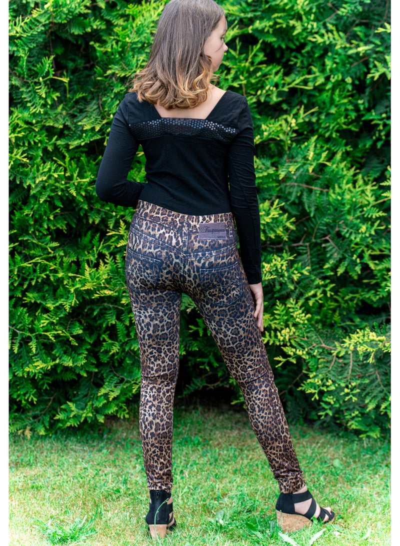 Allium Girl's Leggings/tights Jaguar Print - Image 5