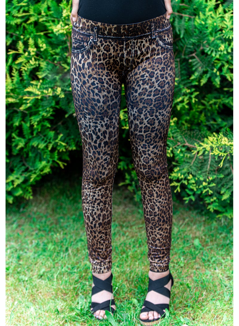 Allium Girl's Leggings/tights Jaguar Print - Image 3