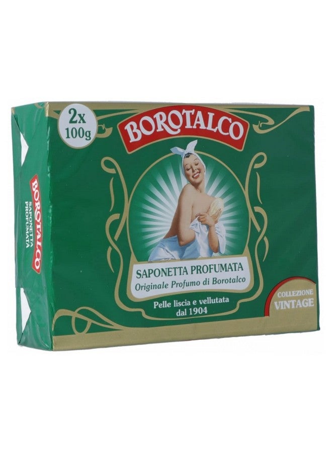Borotalco روبرتس: مجموعة من 2 صابون معطر إصدار عتيق (صورة سيدة) * 3.5 أونصة (100 جرام) عبوات (عبوة من 2) [استيراد إيطالي] - Image 1