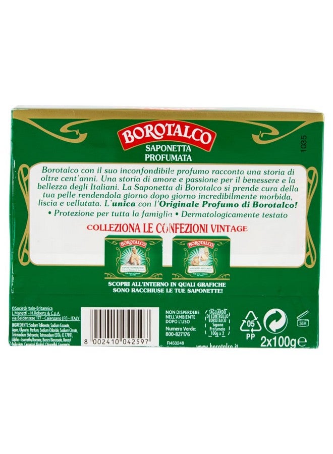Borotalco روبرتس: مجموعة من 2 صابون معطر إصدار عتيق (صورة سيدة) * 3.5 أونصة (100 جرام) عبوات (عبوة من 2) [استيراد إيطالي] - Image 2