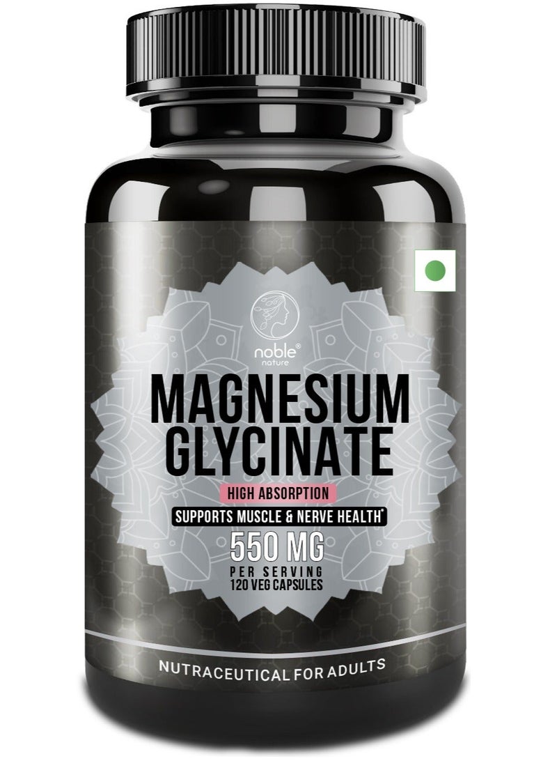 noble nature Chelated Zinc Citrate 50mg - 120 Veg Tablets - Supports Immune System & Magnesium Glycinate High Absorption 550MG 120 Veg Capsules Bundle - Image 3