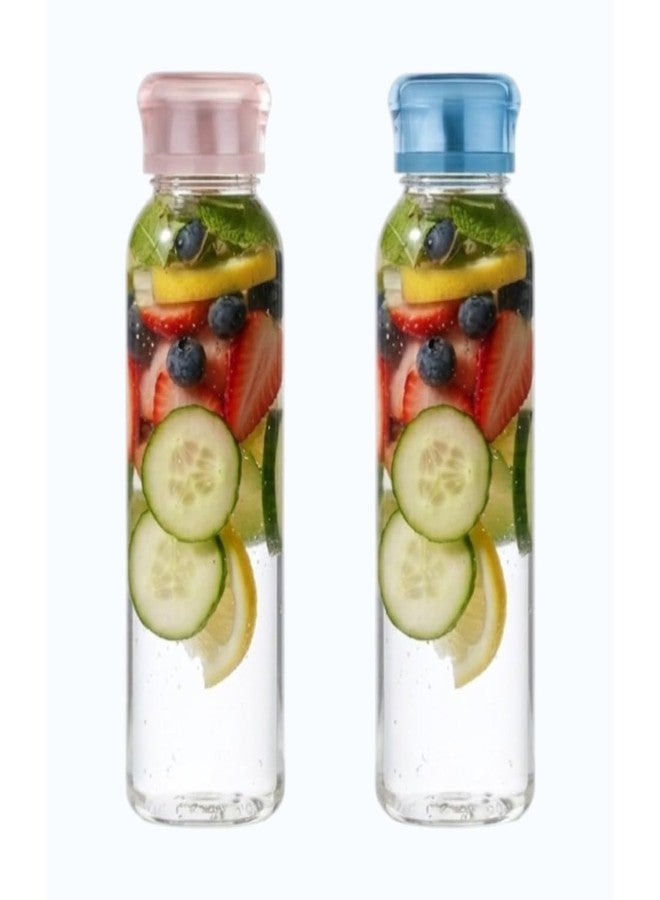 FASHRAMP Zest Unbreakable Plastic Fridge Water Bottle Pack of 2 | Crystal Clear Spill Proof Drinking Bottle | Food Grade, Freezer & Dishwasher Safe | Gym, Home & Office Use (1000ml) - Image 1