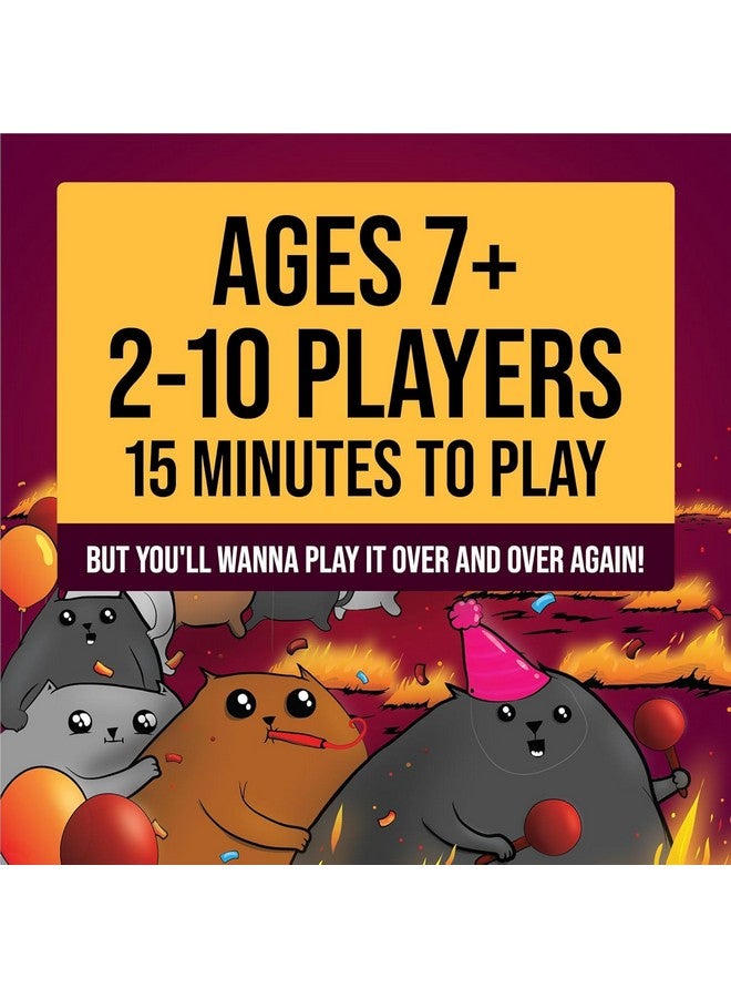 VOLCANO Exploding Kittens Party Pack | 2 to 10 Players | Ages 7+ | 15 Minutes to Play, Party Sized High Stakes Card Game, Party Game, Family Game Night, Kid and Adult Card Game - Image 5