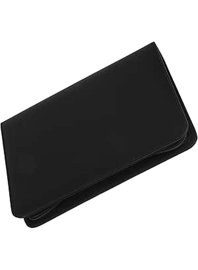 A5 PU Leather Zipper Portfolio Binder with Loose Leaf Refill and Document Pockets for Office Business Travel - Image 1