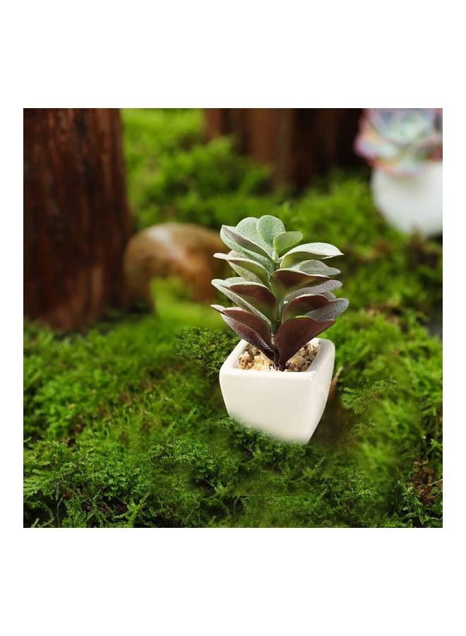NIBEMINENT Artificial Plant With Pot Brown/Green/White  - Image 3