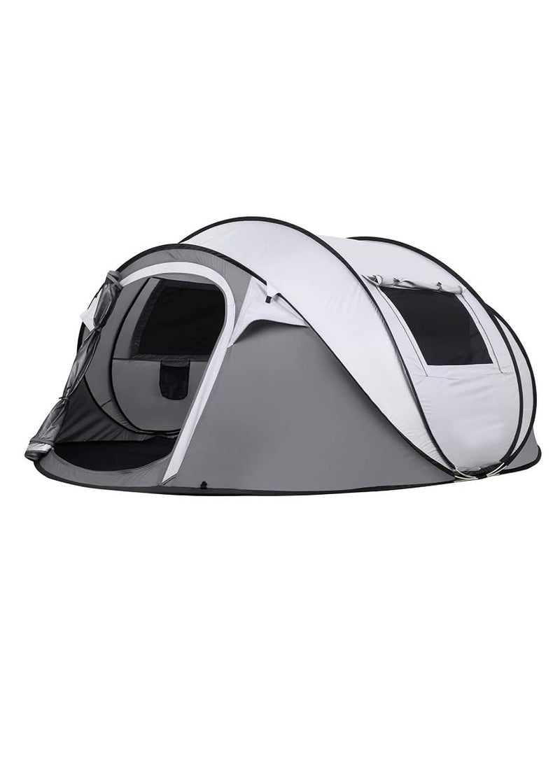 Mereza Pop Up Camping Tent, 5-6 Person Tents,Automatic Set Up Tent in 3 Seconds,Waterproof Sunshade Family Tent,Portable Lightweight Dome Tent for Outdoor Camping,Hiking,Travel & Beachnstant  - Image 1