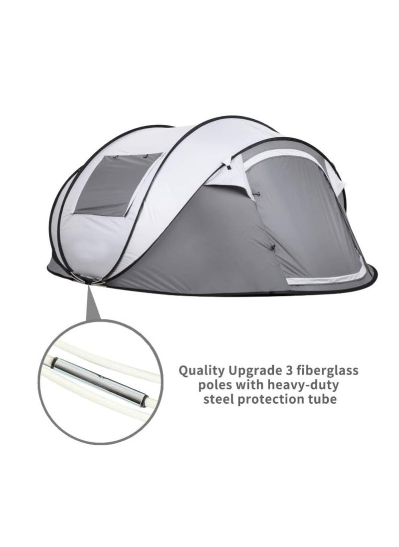 Mereza Pop Up Camping Tent, 5-6 Person Tents,Automatic Set Up Tent in 3 Seconds,Waterproof Sunshade Family Tent,Portable Lightweight Dome Tent for Outdoor Camping,Hiking,Travel & Beachnstant  - Image 2
