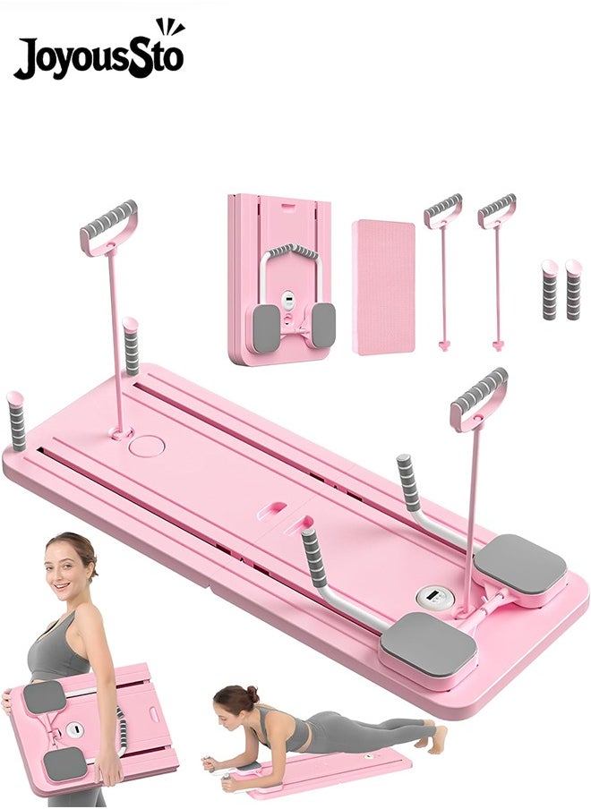 JoyousSto Pilates Board,Multifunctional Abdominal Board, Ab Core Trainer, Ab Trainer Machine, Ab Board, Exercise Board, Abs Workout Equipment, Core Workout Equipment,Pink  - Image 1
