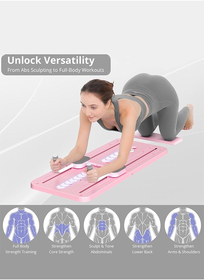 JoyousSto Pilates Board,Multifunctional Abdominal Board, Ab Core Trainer, Ab Trainer Machine, Ab Board, Exercise Board, Abs Workout Equipment, Core Workout Equipment,Pink  - Image 3