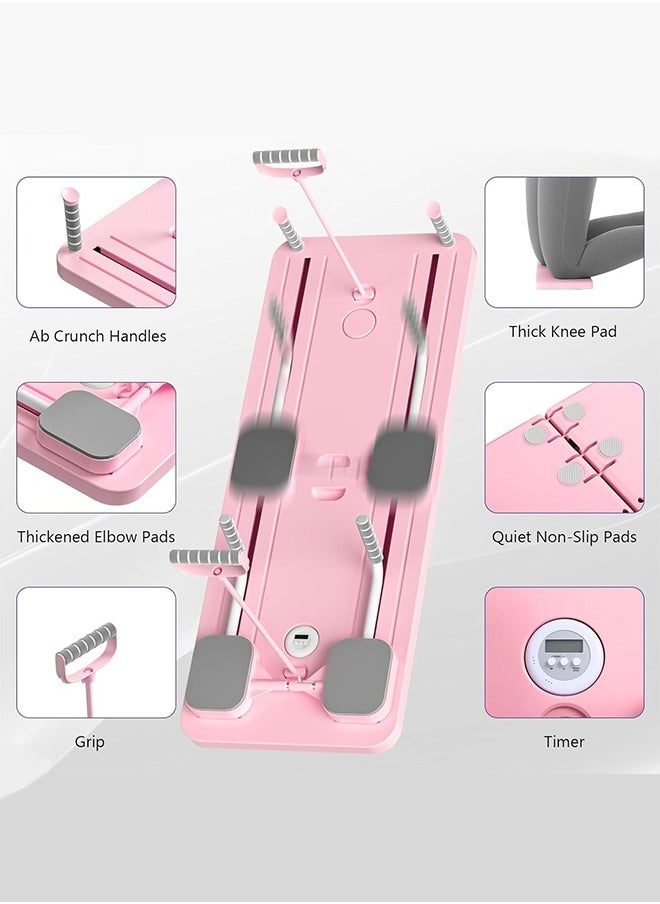 JoyousSto Pilates Board,Multifunctional Abdominal Board, Ab Core Trainer, Ab Trainer Machine, Ab Board, Exercise Board, Abs Workout Equipment, Core Workout Equipment,Pink  - Image 4