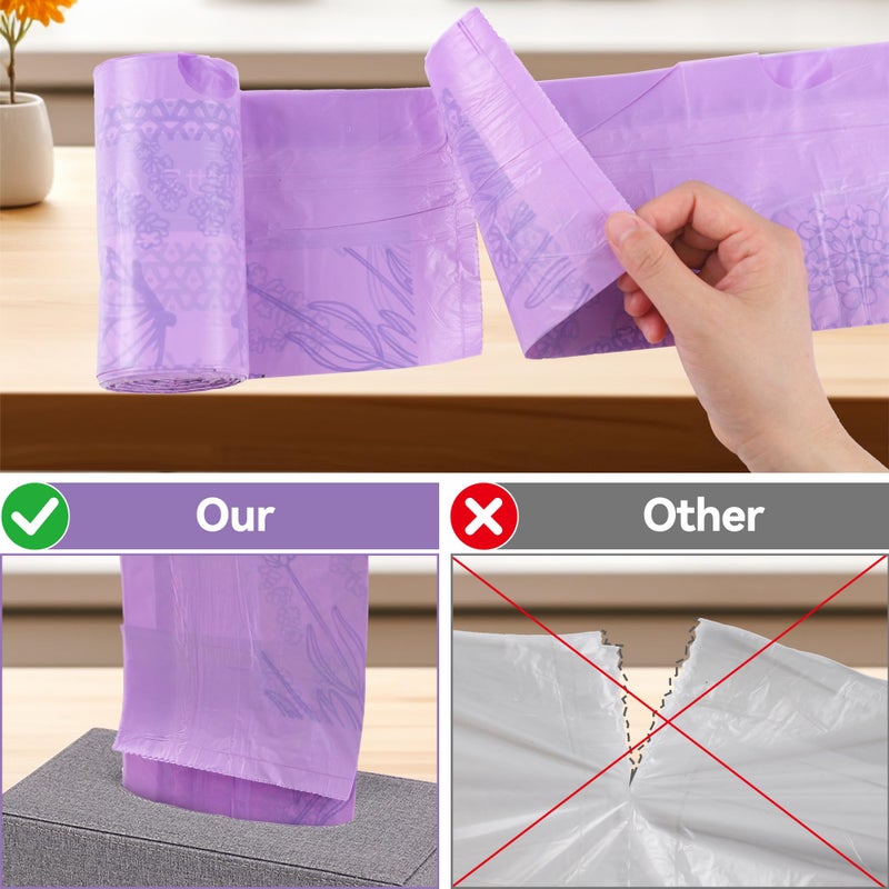 Freshlix 4 Gallon Small Trash Bags No-Tearing Drawstring Strong Garbage Bags Lightly Scented Bathroom Trash Bag 217 Count for Home, Office, Kitchen,Outdoor Camping - Image 3
