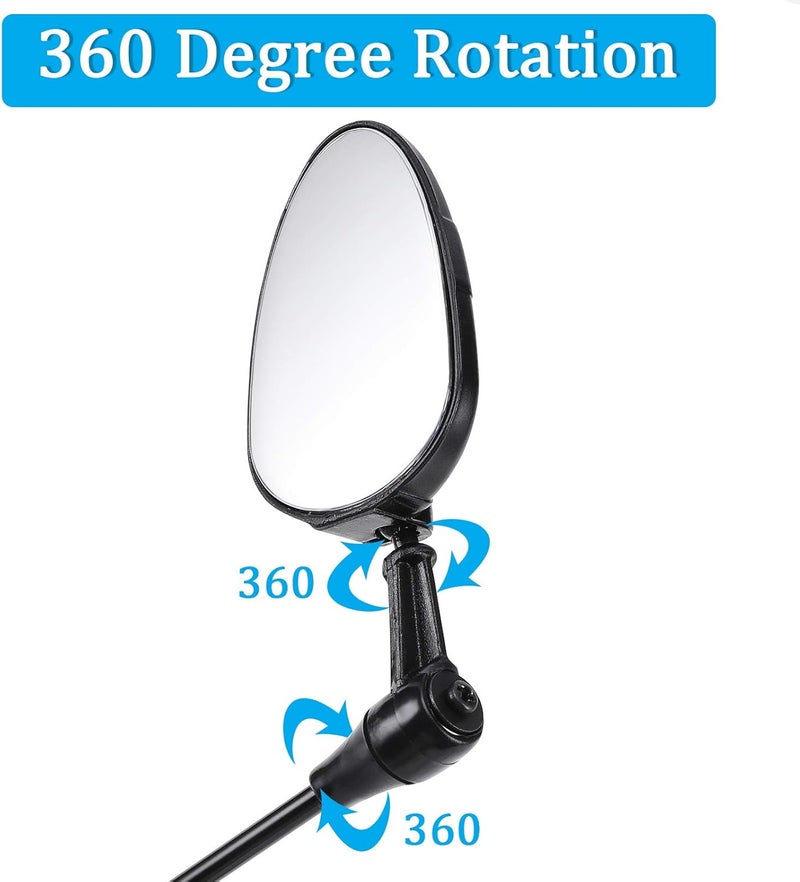 accmor 2 Pack Bike Helmet Mirror, 360 Degree Adjustable Lightweight Bicycle Cycling Rear View Helmet Mirror for Cycling, Cycling Accessories - Image 5