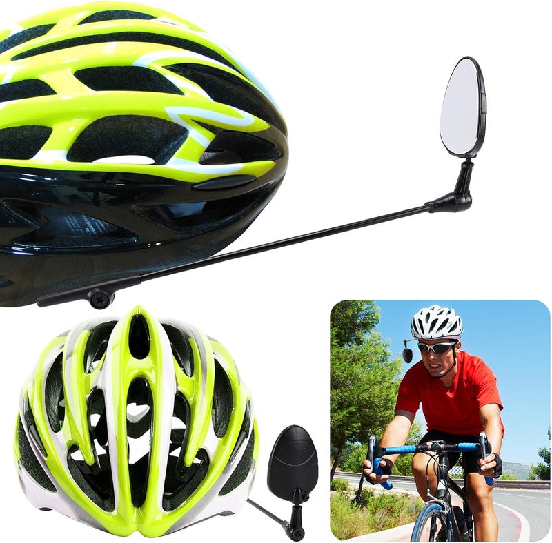accmor 2 Pack Bike Helmet Mirror, 360 Degree Adjustable Lightweight Bicycle Cycling Rear View Helmet Mirror for Cycling, Cycling Accessories - Image 2