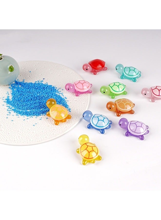 Diy Cream Glue Blind Bag Simulation Luminous Turtle Hairpin Patch Hand-made Pendant Resin Accessories Tide Play Micro Landscape-Color:Blue-Specifications:Glow-in-the-dark Turtle  - Image 4