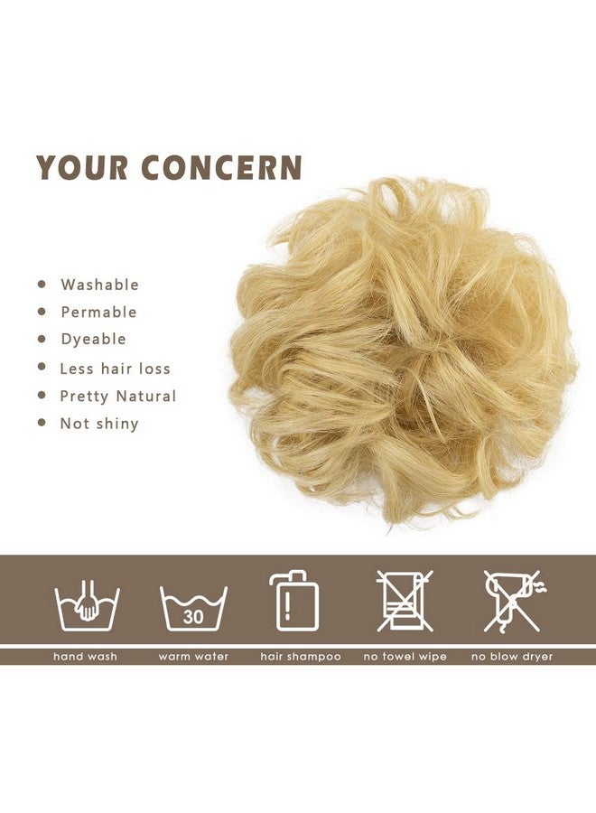 بارسدار وصلات شعر بارسدار 100% من شعر الإنسان - قطع شعر أشقر فوضوية على شكل كعكة للنساء - تسريحات شعر بشري طبيعية مرفوعة يوميًا - Image 4