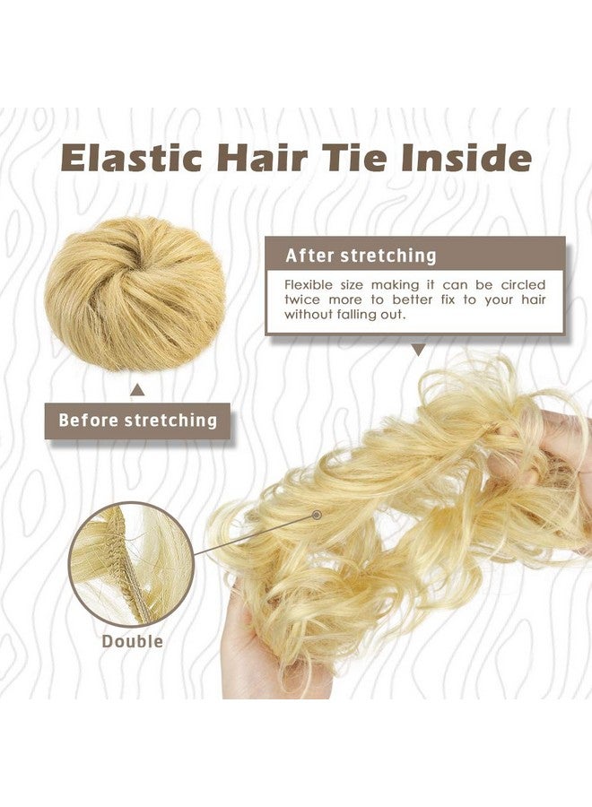 بارسدار وصلات شعر بارسدار 100% من شعر الإنسان - قطع شعر أشقر فوضوية على شكل كعكة للنساء - تسريحات شعر بشري طبيعية مرفوعة يوميًا - Image 3