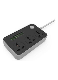 Generic Universal Power Strips 3 Way Outlets 6 USB Plug Ports Surge Protection Power Socket Switch Portable Charger Fast Charging with 2M Wall Plug Adapter  - Image 2