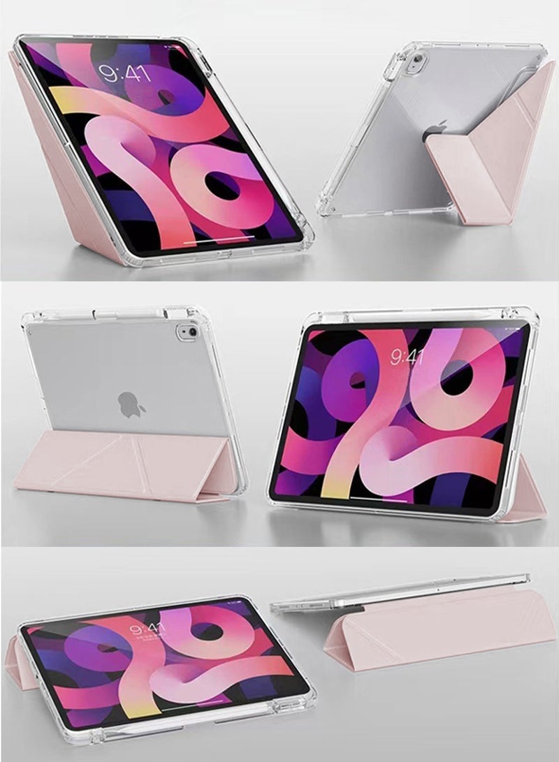 Pink iPad Air 6th Gen 11-inch M2 (2024) iPad Air4/Air5 10.9-inch (2020/2022) Case with Pen Holder, iPad Air 6th Gen Clear Case, iPad Air 6th Gen Acrylic Case, Auto Wake/Sleep  - Image 4