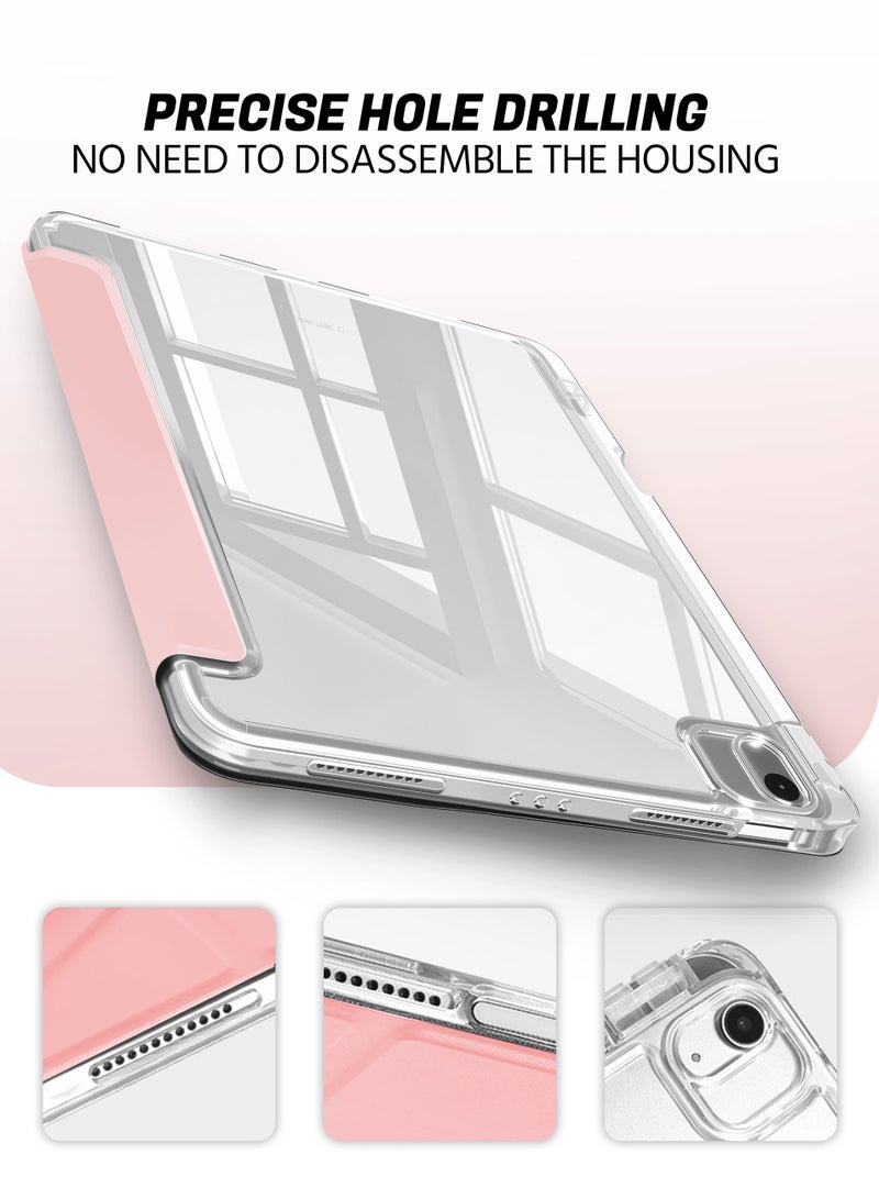 Pink iPad Air 6th Gen 11-inch M2 (2024) iPad Air4/Air5 10.9-inch (2020/2022) Case with Pen Holder, iPad Air 6th Gen Clear Case, iPad Air 6th Gen Acrylic Case, Auto Wake/Sleep - Image 4