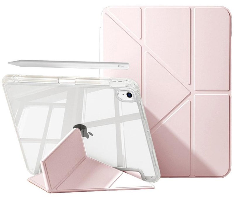 جراب آيباد اير الجيل السادس مقاس 11 بوصة M2 (2024) آيباد اير 4 / اير5 مقاس 10.9 بوصة (2020/2022) مع حامل قلم ، جراب شفاف من الجيل السادس من آيباد اير ، جراب أكريليك من الجيل السادس من آيباد اير ، استيقاظ / نوم تلقائي - Image 1