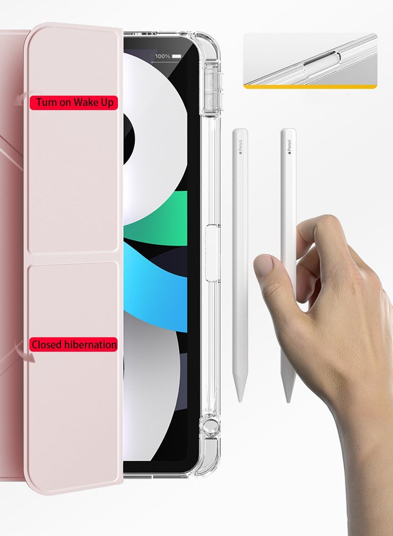Pink iPad Air 6th Gen 11-inch M2 (2024) iPad Air4/Air5 10.9-inch (2020/2022) Case with Pen Holder, iPad Air 6th Gen Clear Case, iPad Air 6th Gen Acrylic Case, Auto Wake/Sleep  - Image 2
