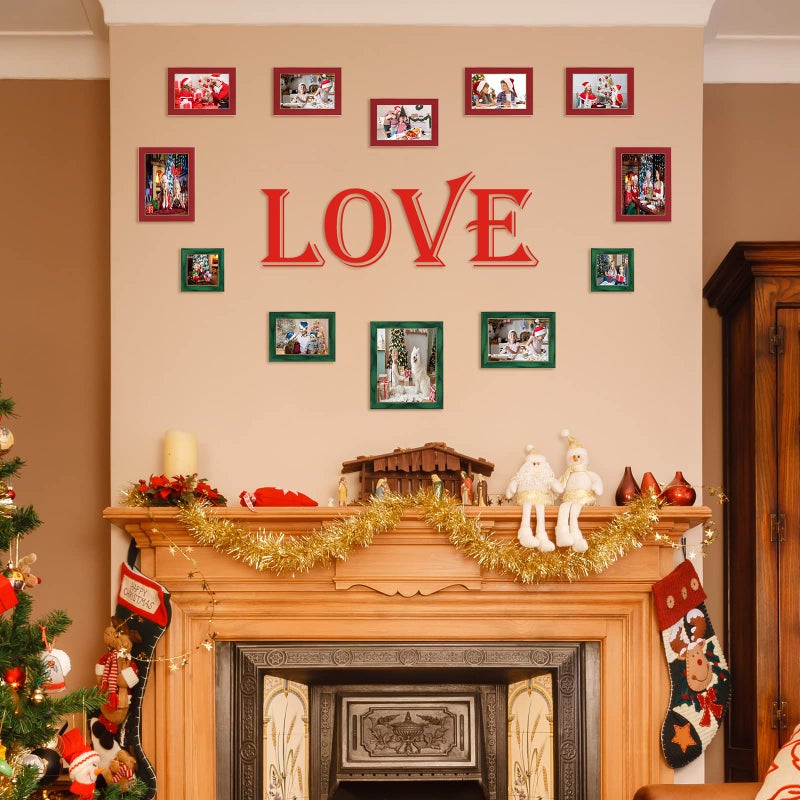 CORE ART CORE ART 4x4 Picture Frames Red Photo Frames Set of 2  Square Colorful Frame with HD Plexiglass  Wall or Tabletop Display  - Image 4