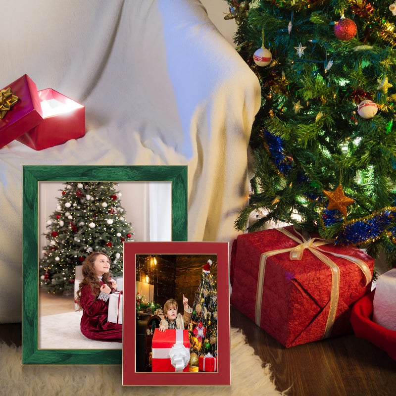 CORE ART CORE ART 4x4 Picture Frames Red Photo Frames Set of 2  Square Colorful Frame with HD Plexiglass  Wall or Tabletop Display  - Image 3