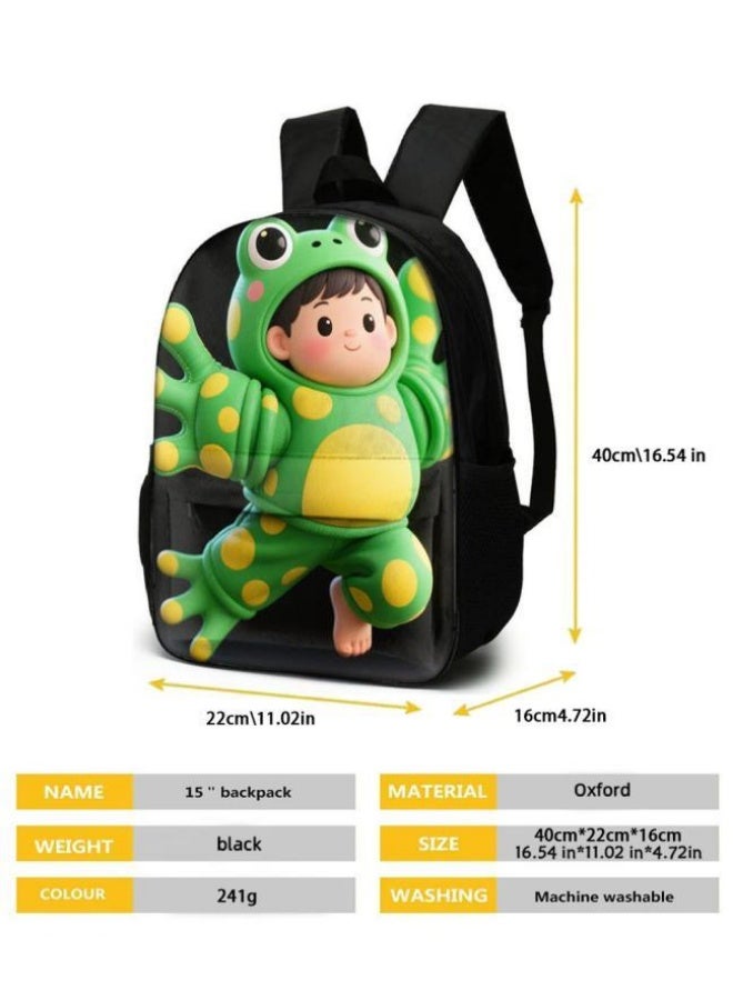 Bright Li Fire Unlock the new fashion of childish fun! Three-piece set of bags, cartoon elements for children and teenagers (students, children, friends' outings, mountain climbing, schooling, etc. can be used) - 81 - Image 5