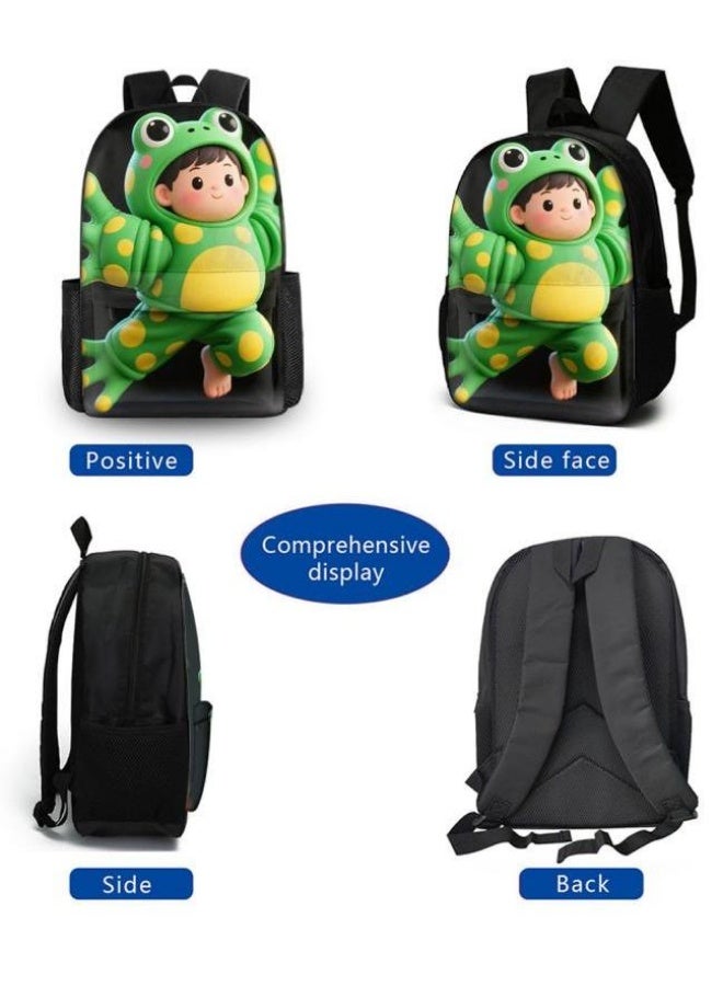 Bright Li Fire Unlock the new fashion of childish fun! Three-piece set of bags, cartoon elements for children and teenagers (students, children, friends' outings, mountain climbing, schooling, etc. can be used) - 81 - Image 3