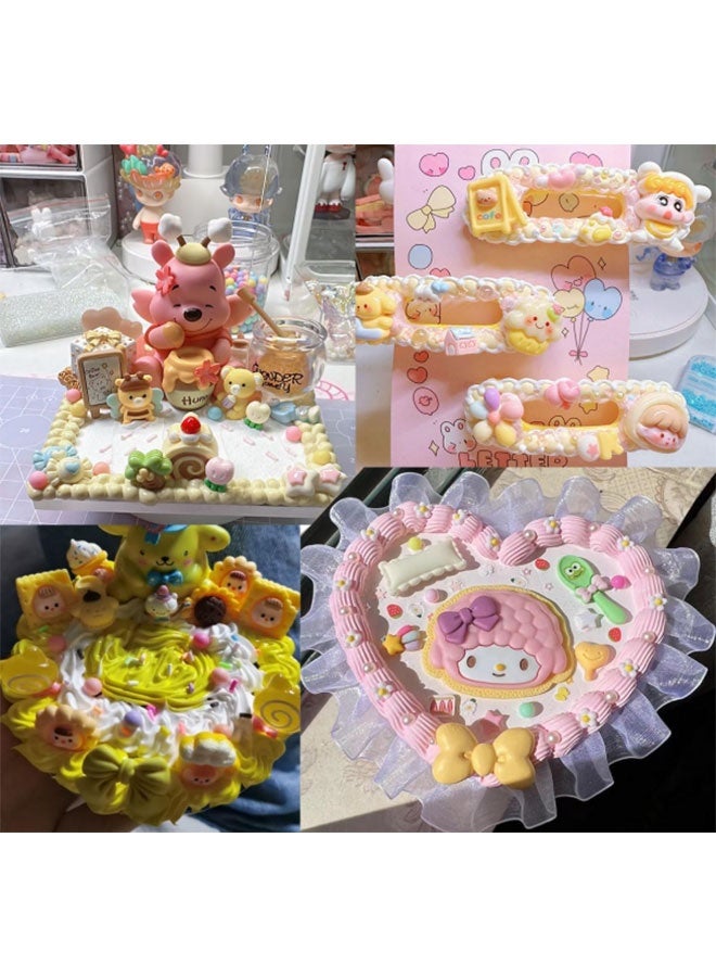 غراء كريمة الكيك المخفوقة المزيف للاستخدام في أغطية الهواتف والمرايا وتزيين المجوهرات، يتضمن فوهات (6 قطع، 6 ألوان) - Image 5