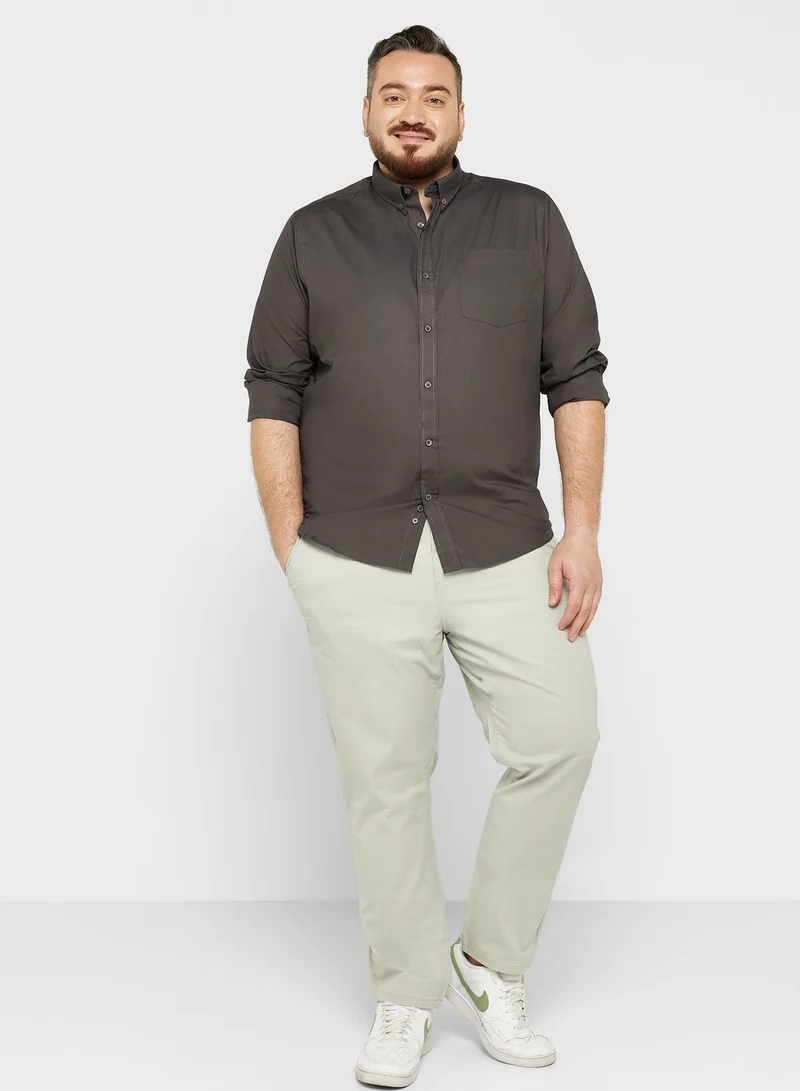 Seventy Five Plus Size Poplin Shirt