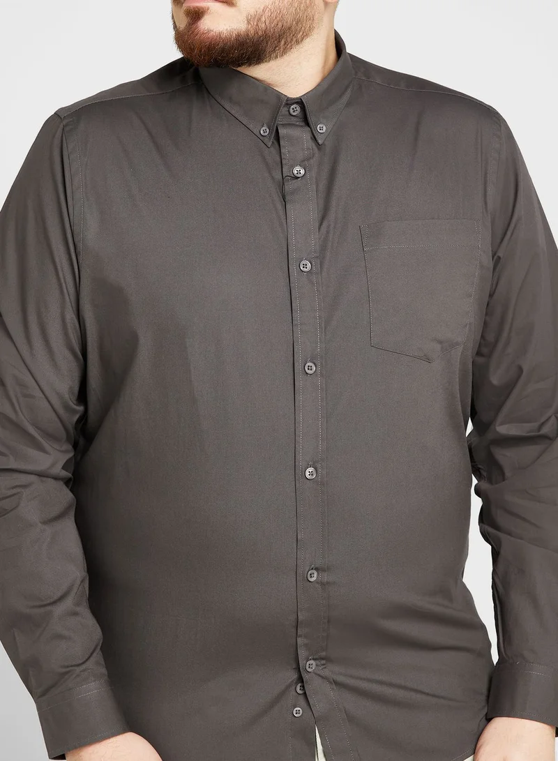Seventy Five Plus Size Poplin Shirt