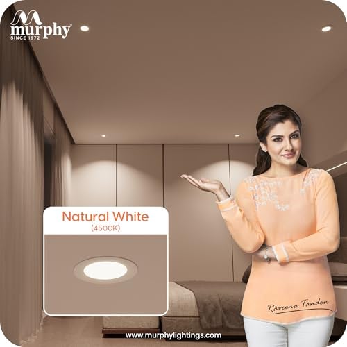 Murphy Flora 7W LED Down Light, Nautral White Light, Round, Pack of 15, Recessed Ceiling LED Light, Suited for 3 inch Junction Box (2 Years Warranty) - Image 5