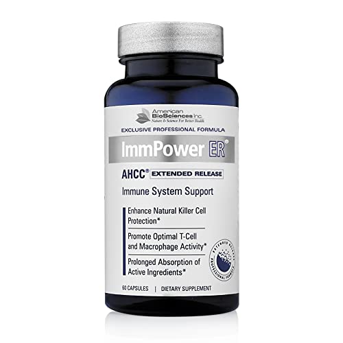 American BioSciences American BioSciences ImmPower ER AHCC Extended Release Immune Support Mushroom Supplement 60 Capsules 500 milligrams per Capsule