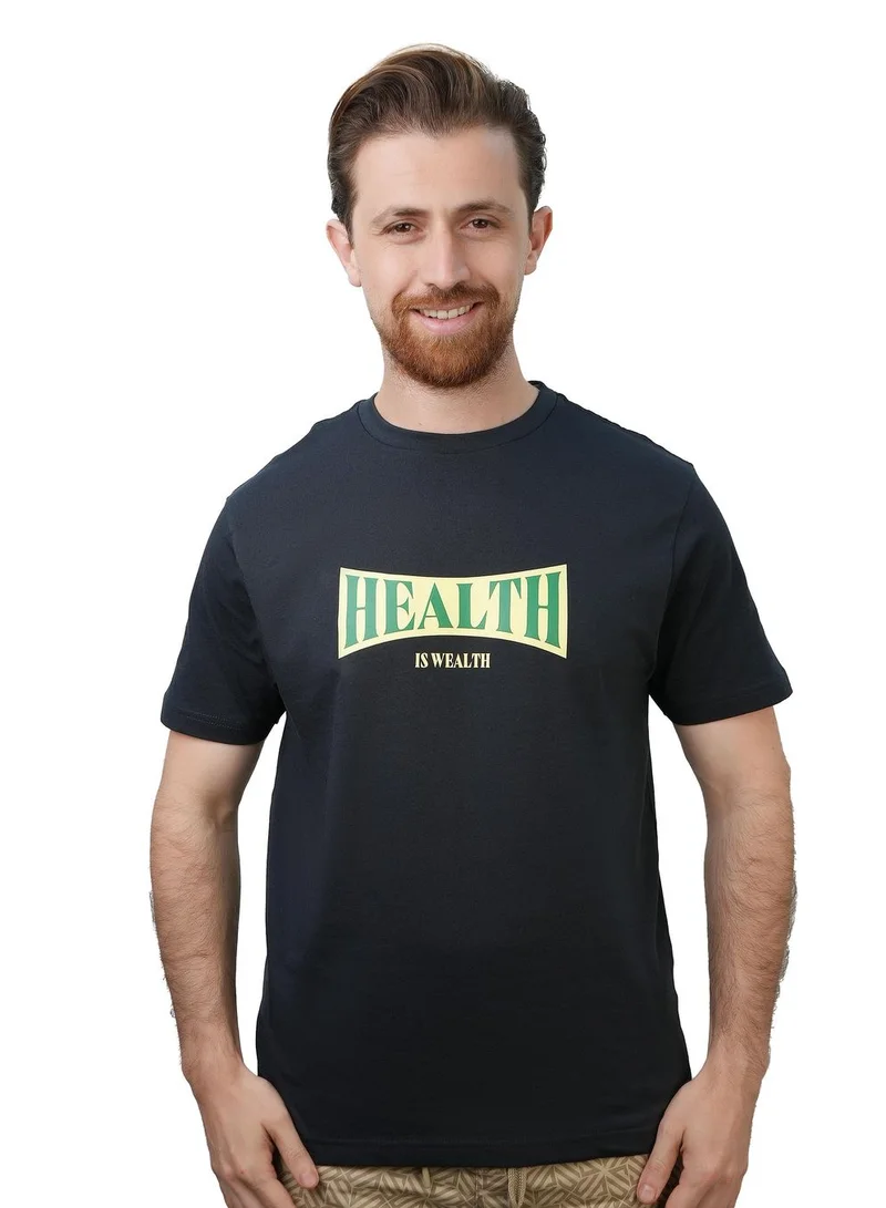 Men's Slim Fit Cotton Jersey Message Print Tee