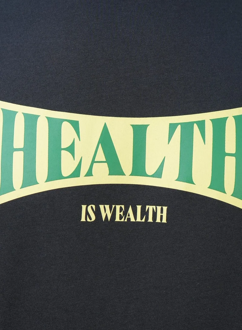 GIORDANO  Men's Slim Fit Cotton Jersey Message Print Tee for Men | Best Price UAE