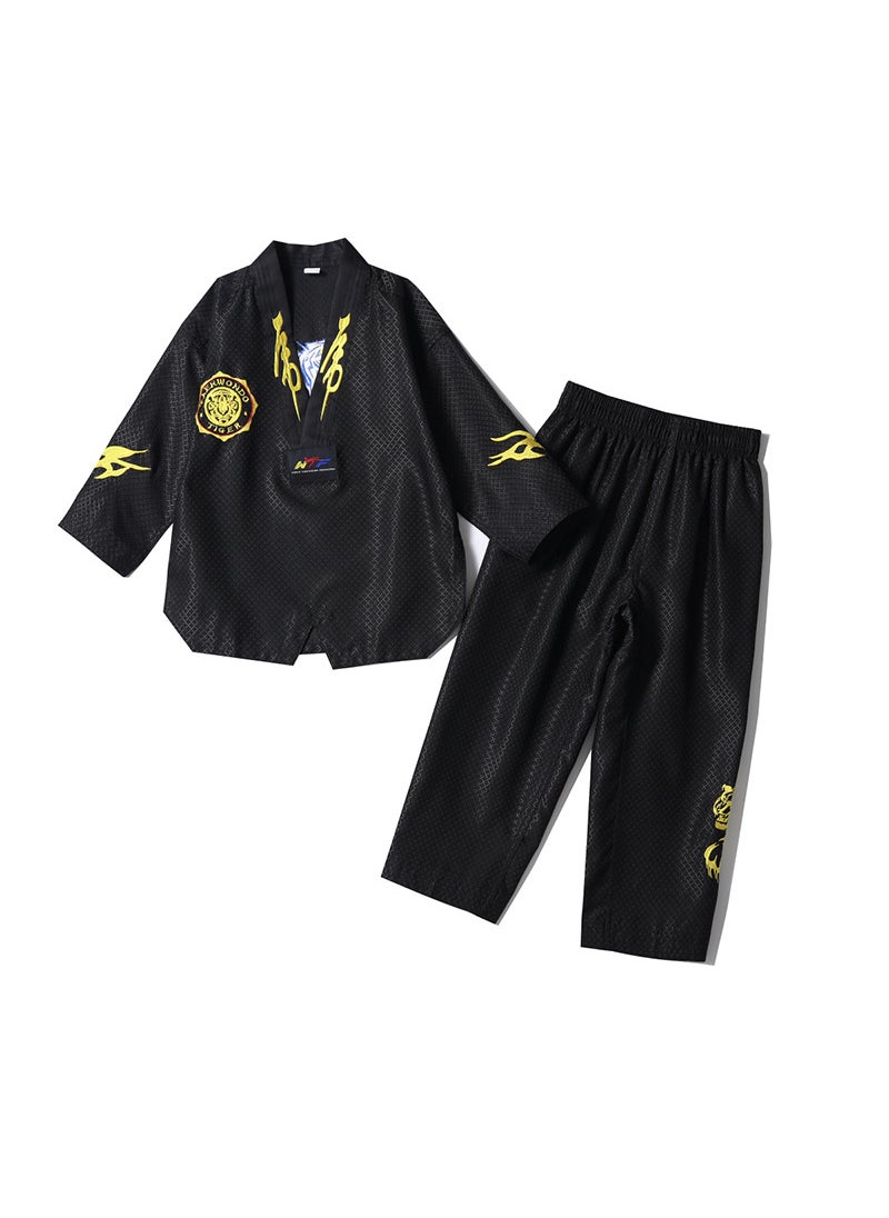 Generic Korean Tigers Martial Arts Uniform Performance Training Gear Adult Childrens Dojo Clothes for Training and Teaching Golden tiger costume 