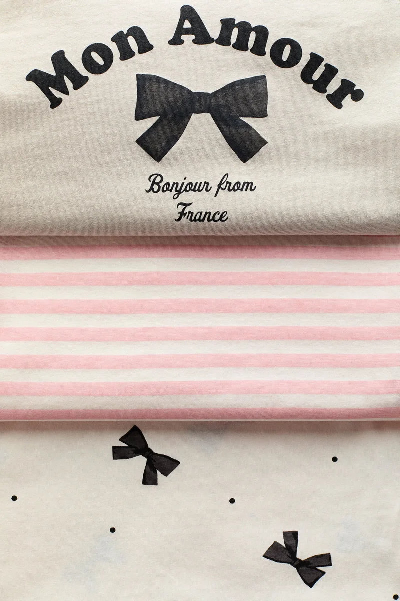 H&M 3-pack printed T-shirts