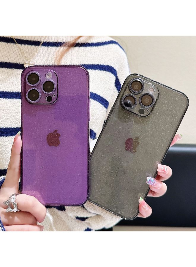 Fine Hole Lens Frame Suitable For Apple 14promax Mobile Phone Shell Glitter Transparent 15/14pro-Specifications:iphone12promax - Image 3