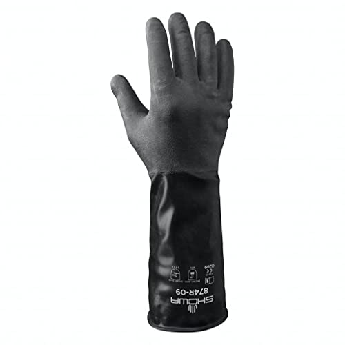 SHOWA 874 Butyl Chemical Resistant Safety Glove with Rough Grip, Unlined, 14 mil Thick, 14" Length, Small (1 Pair) - Image 4