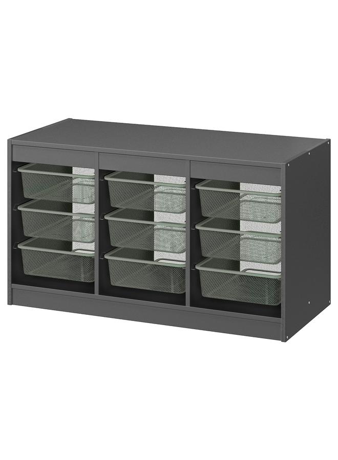 Zaboon Storage combination, grey/light green-grey, 99x44x56 cm  - Image 1