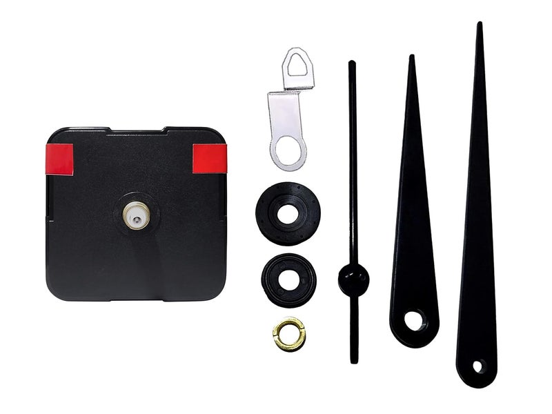 IIK COLLECTION Plastic Quartz Movement Machine with Black Hands Kit for Wall Clock (Black, IIK-MOV-PL-002) - Image 3
