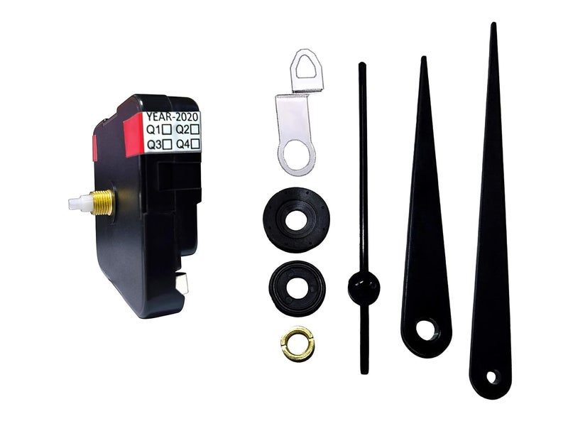 IIK COLLECTION Plastic Quartz Movement Machine with Black Hands Kit for Wall Clock (Black, IIK-MOV-PL-002) - Image 4