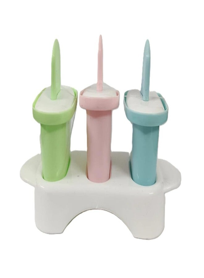 HPK Ice Cream Popsicle-Shaped Ice Cream/Popsicle Mold – 3 Pack, Silicone/Plastic, Kids & Homemade Frozen Treats - Image 1
